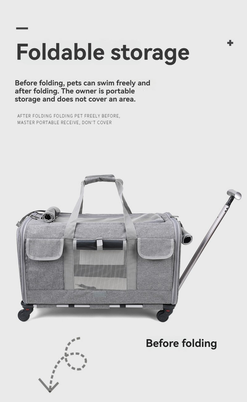 Sac de transport pour chien - Valise à roulettes - Le Chihuahua Voyageur