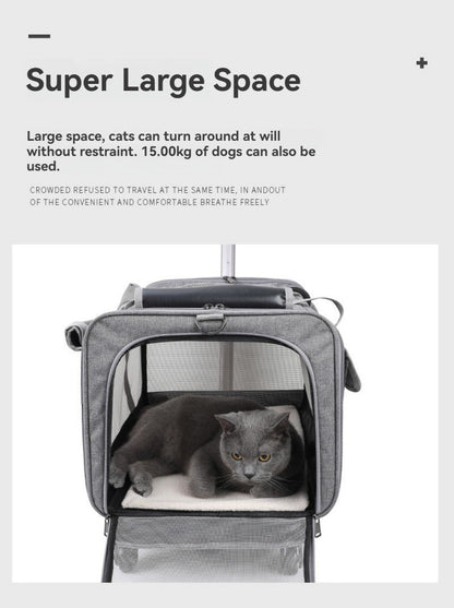 Sac de transport pour chien - Valise à roulettes - Le Chihuahua Voyageur