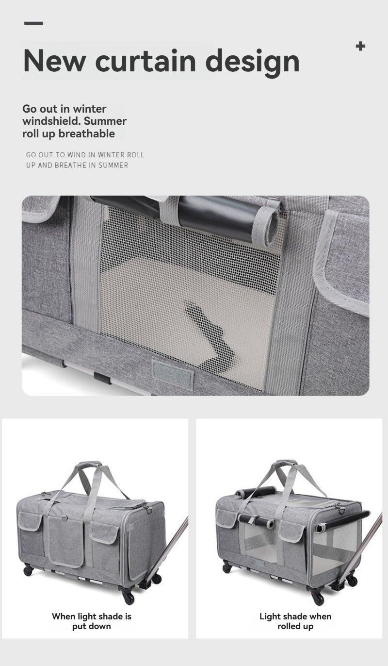 Sac de transport pour chien - Valise à roulettes - Le Chihuahua Voyageur