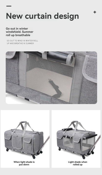 Sac de transport pour chien - Valise à roulettes - Le Chihuahua Voyageur