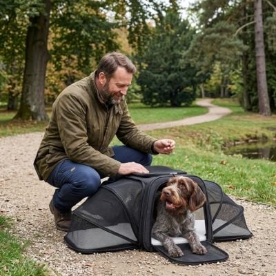 Sac de transport pour Chien tente noir total
