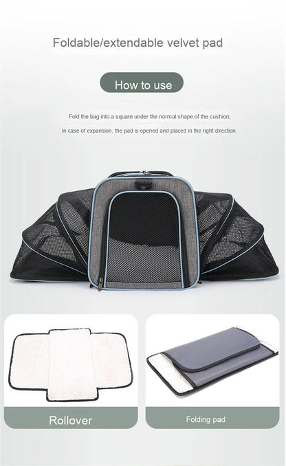 Sac pour transporter chien - Fashionable Expandable Satchel - Le Chihuahua Voyageur