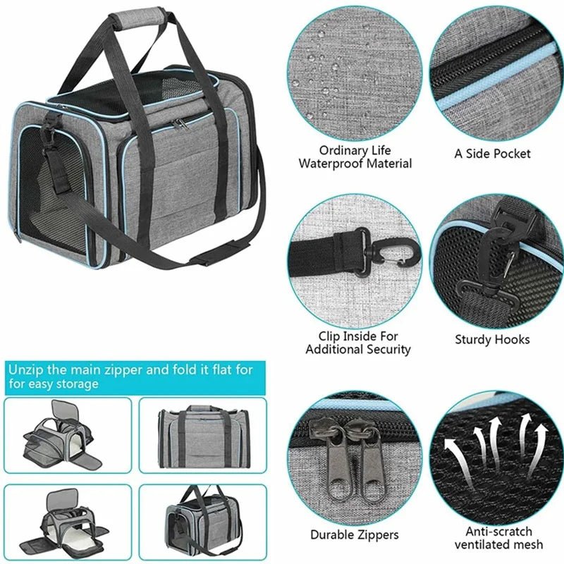 Sac pour transporter chien - Fashionable Expandable Satchel - Le Chihuahua Voyageur