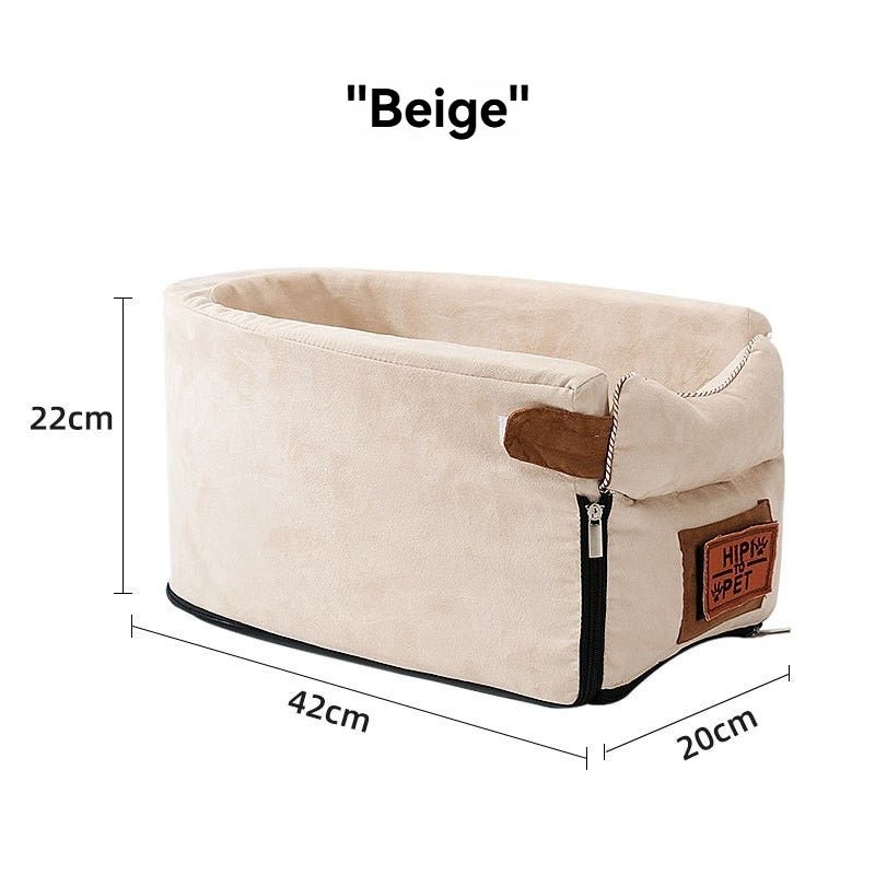 Siège auto pour chien - Console centrale - Le Chihuahua Voyageur