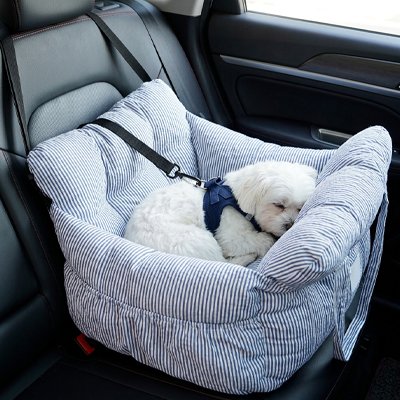 Siege auto pour chien rayures